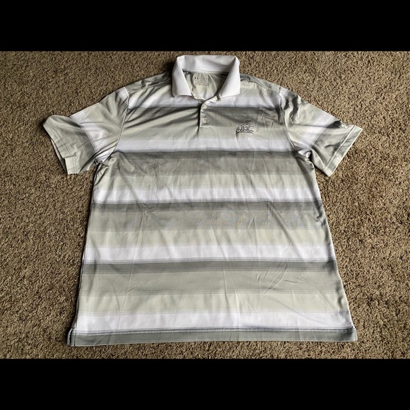 Under Armour Golf Polo Shirt XL The Sanctuary Club Colorado gray Stripes - Picture 3 of 6